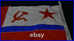 Cold War USSR Soviet Union Navy Ensign Flag of The Fleet Commander 39 x 24 1/4