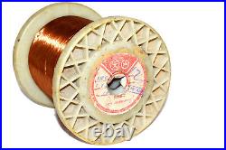 Copper Wire PETV-2 Diameter 0.11 mm Plastic Spool 125x125mm Vintage 1960 Soviet