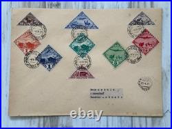 Cover Tuva USSR 1934 Airmail Full series via Moscow to Schweiss