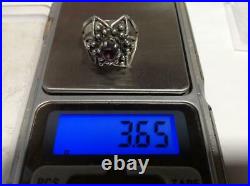 Cute Vintage Soviet USSR Antique Ring Sterling Silver 875 Alexandrite Size 9