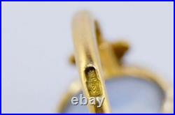 Cute Vintage USSR Soviet Russian 583 14K Solid ROSE GOLD RING Topaz SIZE 6.5
