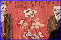 DATE 1936 ANTIQUE CAUCASIAN GHARABAGH KARABAKH RUG 4.8x6.5 LENIN OF SOVIET UNION