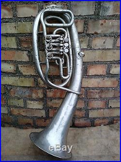 Decor Interior Brass Horn Wind Musical Instrument Vintage Original USSR