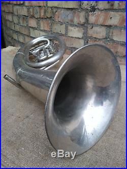 Decor Interior Brass Horn Wind Musical Instrument Vintage Original USSR
