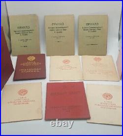 Documents USSR vintage Soviet Union a set of various documents USSR originals