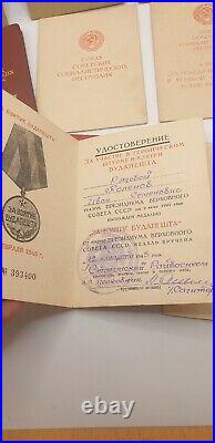 Documents USSR vintage Soviet Union a set of various documents USSR originals