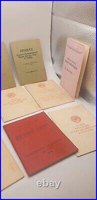 Documents USSR vintage Soviet Union a set of various documents USSR originals