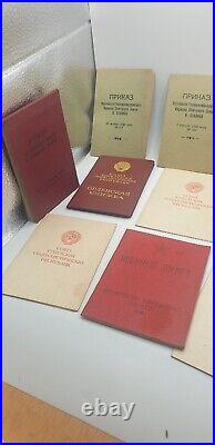 Documents USSR vintage Soviet Union a set of various documents USSR originals