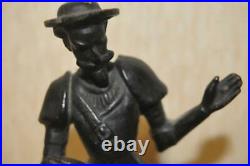 Don Quixote knight USSR russian Cast iron metal statue figurine Vintage 4056u