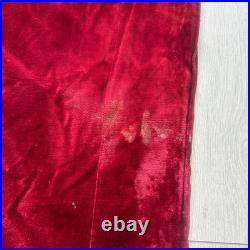 Double Sided Soviet Velvet Banner Flag USSR Lenin Emblem Workers Unite Vintage