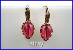 EARRINGS GOLD 14K 583 Soviet Union Russia USSR ORIGINAL