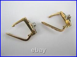 Earrings 583 GOLD 14K Soviet Union Russia USSR original vintage