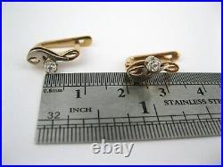 Earrings 583 GOLD 14K Soviet Union Russia USSR original vintage