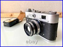 FED 3 USSR Vintage Camera-Soviet Union-Lens 2.8/52mm with case and explosure