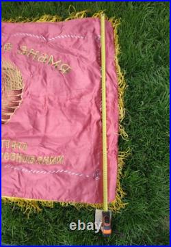 FLAG USSR COMMUNIST LENIN ORIGINAL 60's VINTAGE BANNER SOVIET UNION 155x110 cm