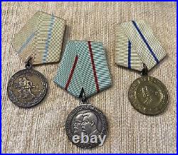 First Class Soviet Union Military 3 Campaign Medals WWII, Original condition