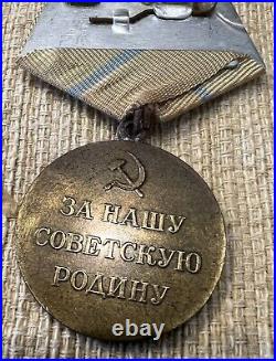 First Class Soviet Union Military 3 Campaign Medals WWII, Original condition