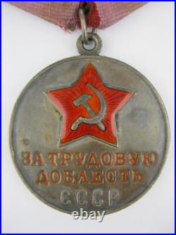 For Labor Valor For Labor Distinction original Silver Medal Soviet Union USSR