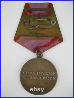 For Labor Valor For Labor Distinction original Silver Medal Soviet Union USSR
