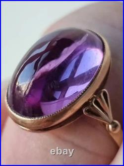 GOLD RING 14K 583 Alexandrite Size 11 Soviet Union Russia USSR original vintage