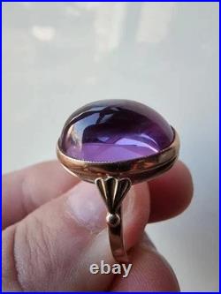 GOLD RING 14K 583 Alexandrite Size 11 Soviet Union Russia USSR original vintage