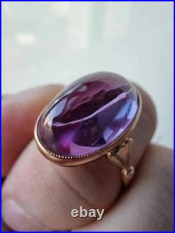 GOLD RING 14K 583 Alexandrite Size 11 Soviet Union Russia USSR original vintage