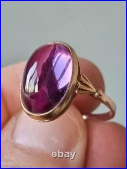 GOLD RING 14K 583 Alexandrite Size 11 Soviet Union Russia USSR original vintage