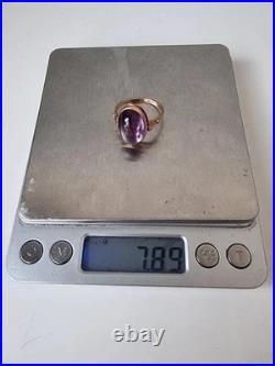 GOLD RING 14K 583 Alexandrite Size 11 Soviet Union Russia USSR original vintage