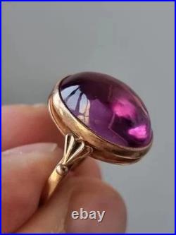 GOLD RING 14K 583 Alexandrite Size 11 Soviet Union Russia USSR original vintage