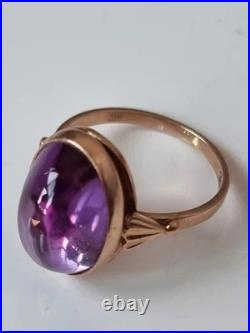 GOLD RING 14K 583 Alexandrite Size 11 Soviet Union Russia USSR original vintage