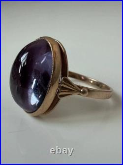 GOLD RING 14K 583 Alexandrite Size 11 Soviet Union Russia USSR original vintage