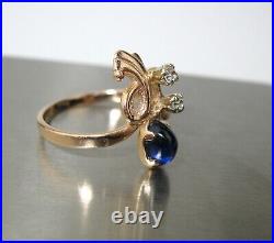 GOLD RING 585 14K Size 5.75 Soviet Union Russian USSR Original