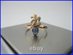 GOLD RING 585 14K Size 5.75 Soviet Union Russian USSR Original