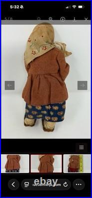 HTF Soviet Union Stockinette Ethnographic Doll Kiazen Village Girl Tags
