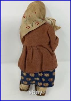 HTF Soviet Union Stockinette Ethnographic Doll Kiazen Village Girl Tags