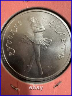 Hard to find! 1990 USSR 10 Rubles Palladium 0.999 Russian Ballet Coin KM#196