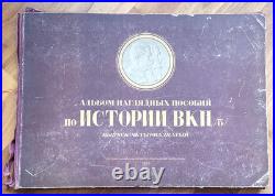 History of the All-Union Communist Party Stalin Posters, Big Vintage USSR Soviet