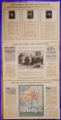 History of the All-Union Communist Party Stalin Posters, Big Vintage USSR Soviet