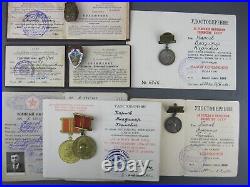 Honorary Builder Ministry Metallurgical Khimstroy Soviet Union badges docs USSR