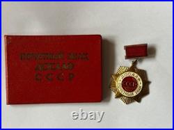 Honorary badge Budenniy autograph on document Soviet Union Army