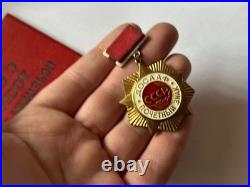 Honorary badge Budenniy autograph on document Soviet Union Army