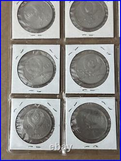 Huge USSR Soviet Union Commemorative 1 3 5 Rouble 37 Coins Lot Nice Collection