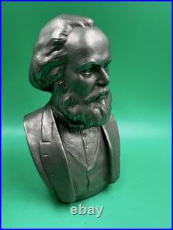 KARL MARX MARKS BUST Soviet Union USSR FIGUR Sculpture METAL VINTAGE ORIGINAL KARL MARX MARKS BUST Soviet Union USSR FIGUR Sculpture METAL VINTAGE ORIGINAL