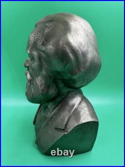 KARL MARX MARKS BUST Soviet Union USSR FIGUR Sculpture METAL VINTAGE ORIGINAL KARL MARX MARKS BUST Soviet Union USSR FIGUR Sculpture METAL VINTAGE ORIGINAL