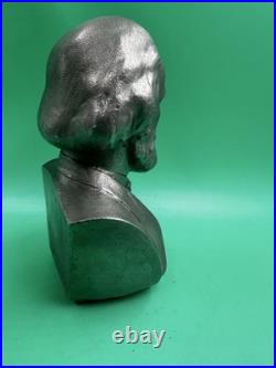 KARL MARX MARKS BUST Soviet Union USSR FIGUR Sculpture METAL VINTAGE ORIGINAL