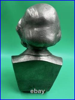 KARL MARX MARKS BUST Soviet Union USSR FIGUR Sculpture METAL VINTAGE ORIGINAL