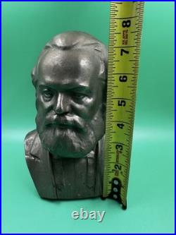 KARL MARX MARKS BUST Soviet Union USSR FIGUR Sculpture METAL VINTAGE ORIGINAL