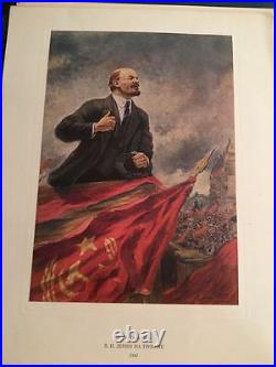 KB Soviet Union Tretiakov Lenin Communist Propaganda Art Portfolio with 65 Prints