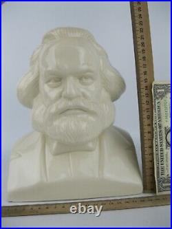 Karl Marx bust ceramic figurine 1974 Art PROPAGANDA Soviet Union USSR original