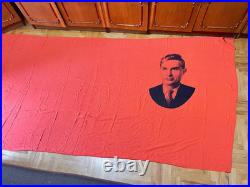Large VINTAGE 1970 Vintage Soviet Union (USSR) Flag RED BANNER